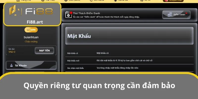 Quyền riêng tư quan trọng cần đảm bảo
